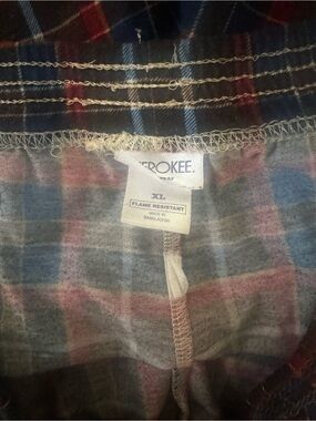 Cherokee Plaid Men’s Flame Resistant Sleepwear Shorts Blue/Red
